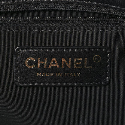 Chanel Calfskin Stitched Egyptian Amulet Drawstring Bag Black 6 of 11