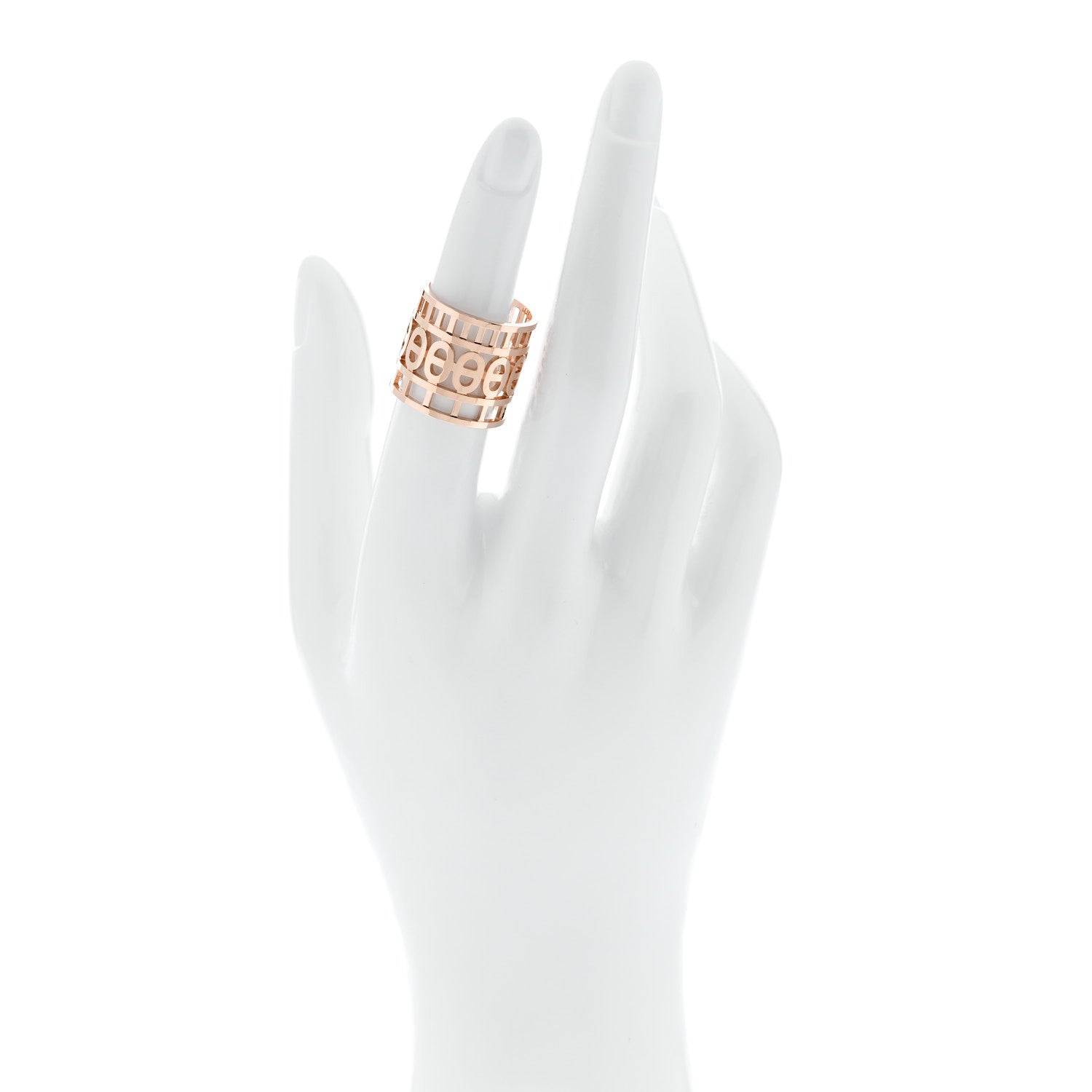 Hermes 18K Rose Gold Chaine d'Ancre Divine Ring 52 6 2 of 4
