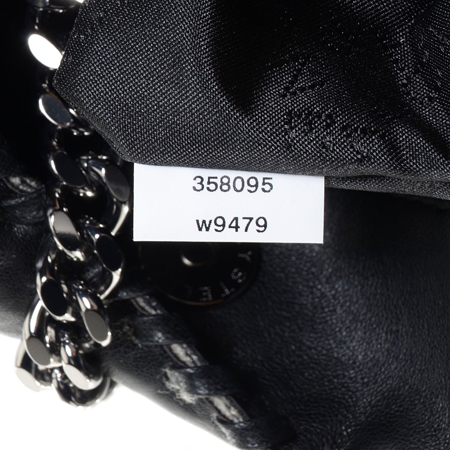 Stella McCartney Faux Leather Shearling Large Chain Link Falabella Black 7 of 9