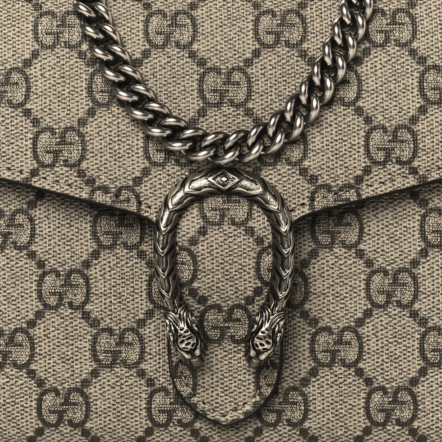 Gucci GG Supreme Monogram Mini Dionysus Chain Wallet Beige Taupe 7 of 10