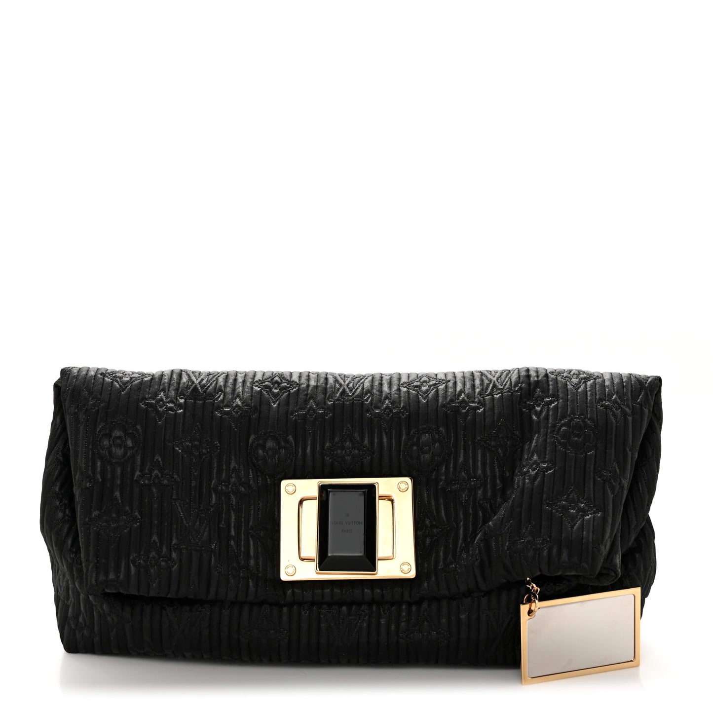 Jacquard Quilted Monogram Altair Clutch Black