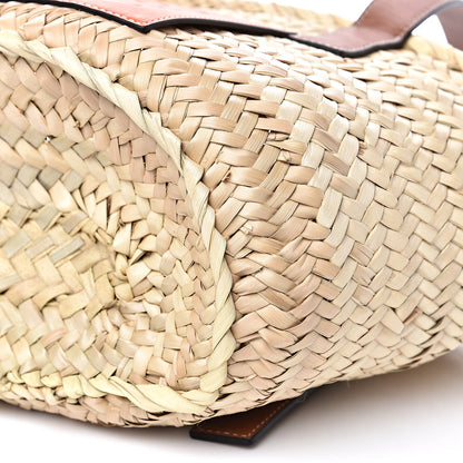 Loewe Raffia Small Basket Tote Bag Natural Orange 8 of 11