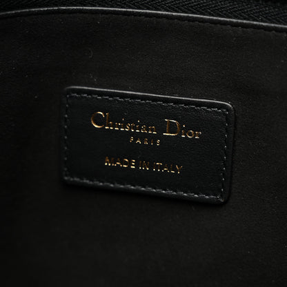 Christian Dior Calfskin Medium Diordouble Zip Pouch Black 6 of 6