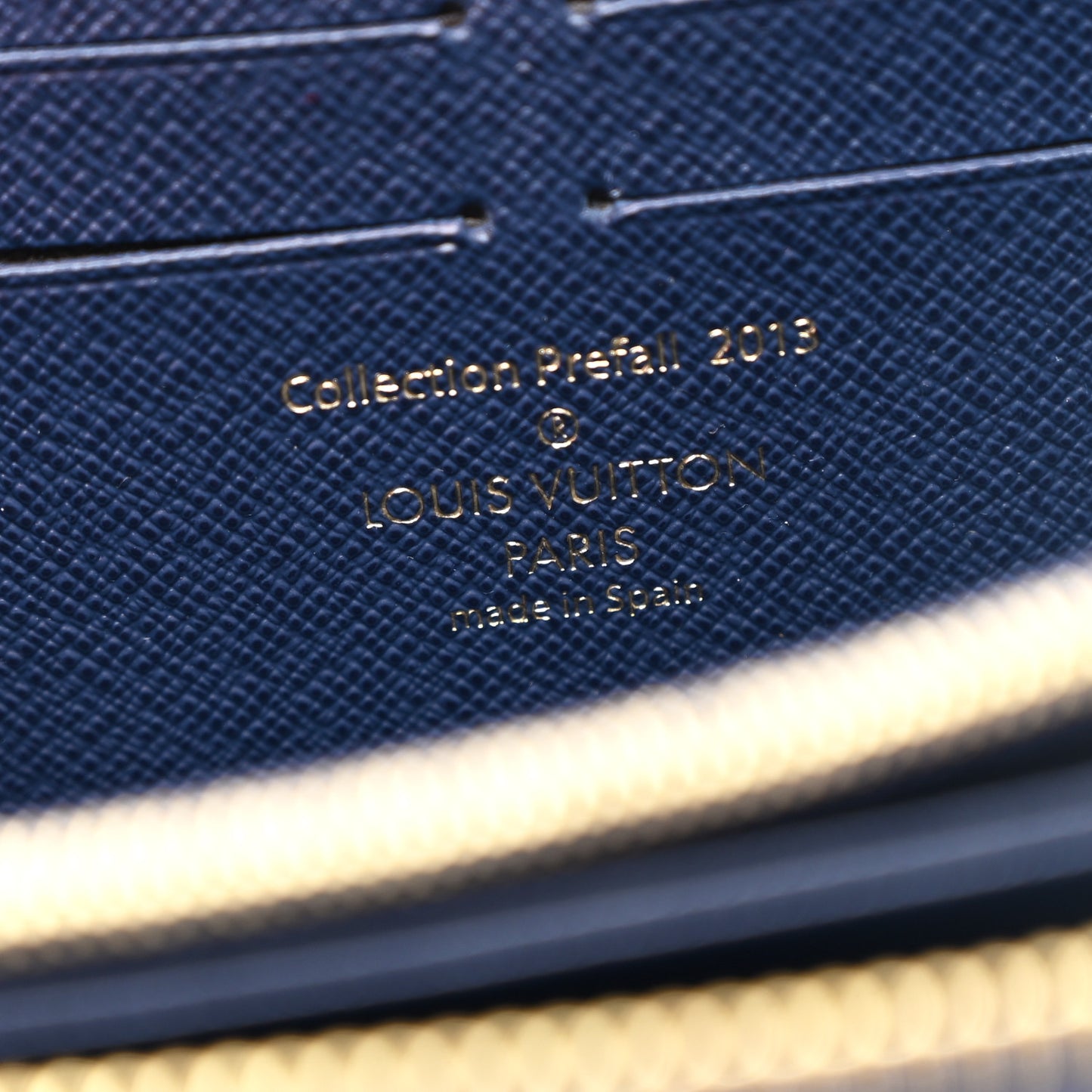 Damier Paillettes Zippy Wallet Blue
