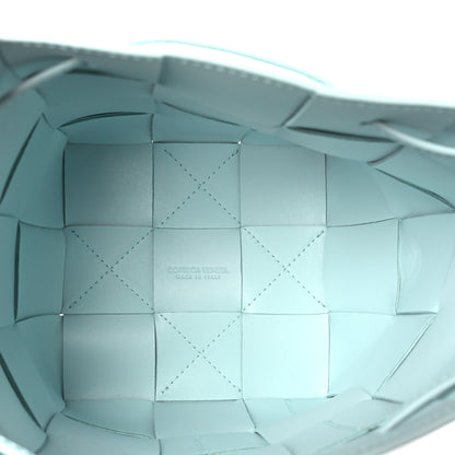 Bottega Veneta Nappa Maxi Intrecciato Small Cassette Bucket Bag Teal Washed 5 of 9