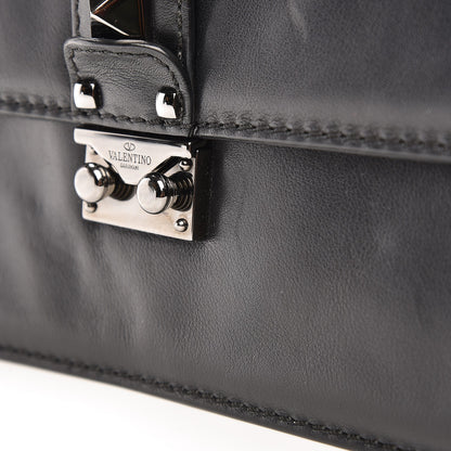 Valentino Garavani Vitello Medium Glam Lock Rockstud Flap Black 9 of 9