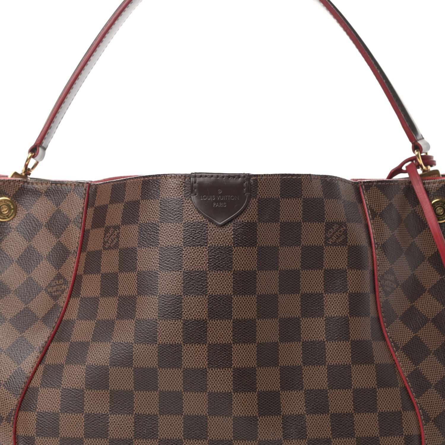 Louis Vuitton Damier Ebene Caissa Hobo Cherry 8 of 18