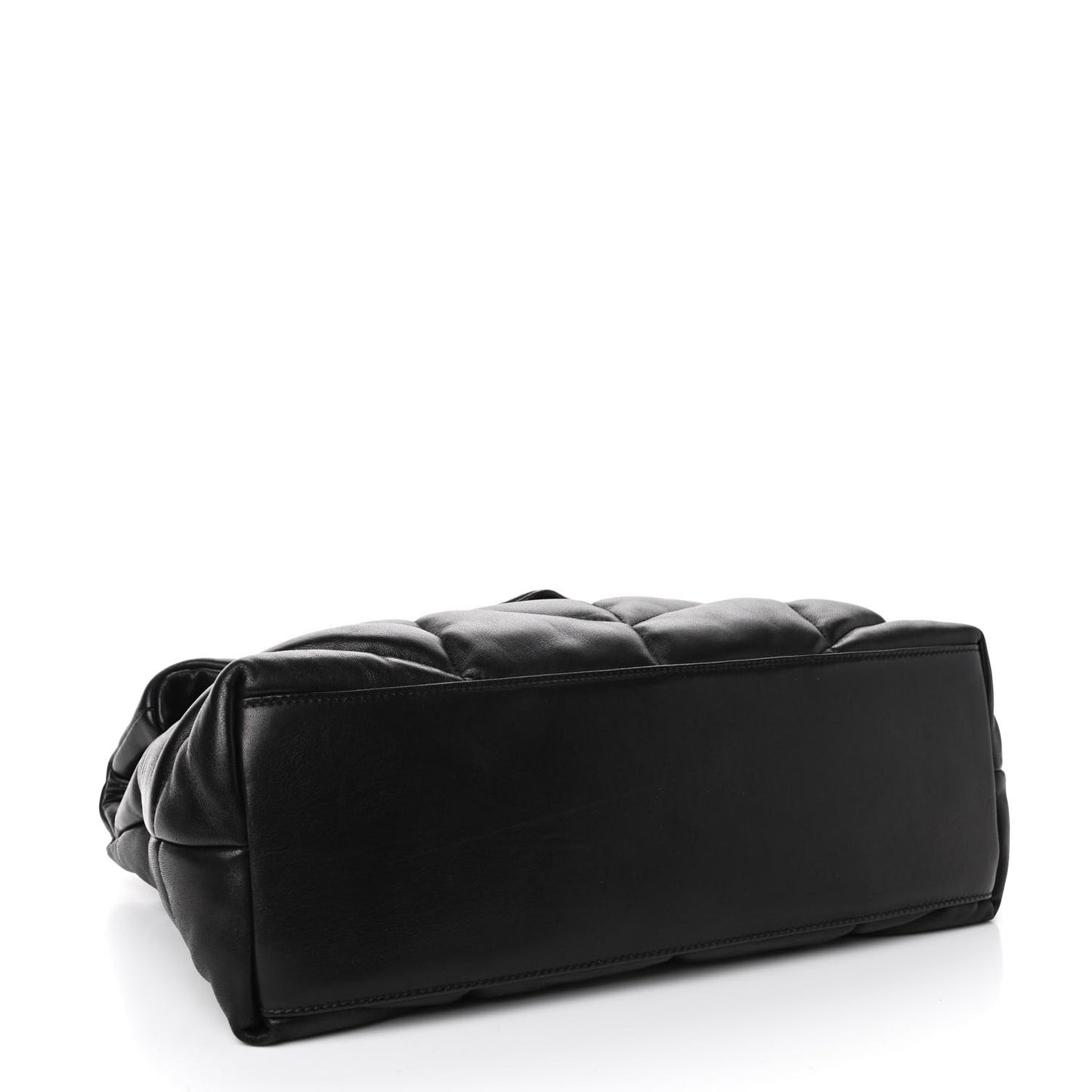 Lambskin Quilted Medium Loulou Puffer Monogram Chain Satchel Black