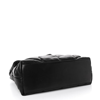Saint Laurent Lambskin Quilted Medium Loulou Puffer Monogram Chain Satchel Black 3 of 4