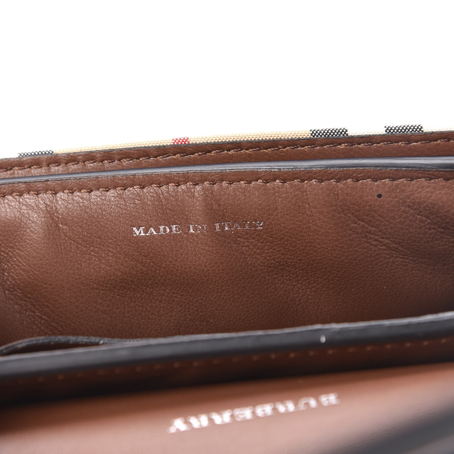 Burberry Goatskin Vintage Check Mini D-Ring Bag Black 7 of 11