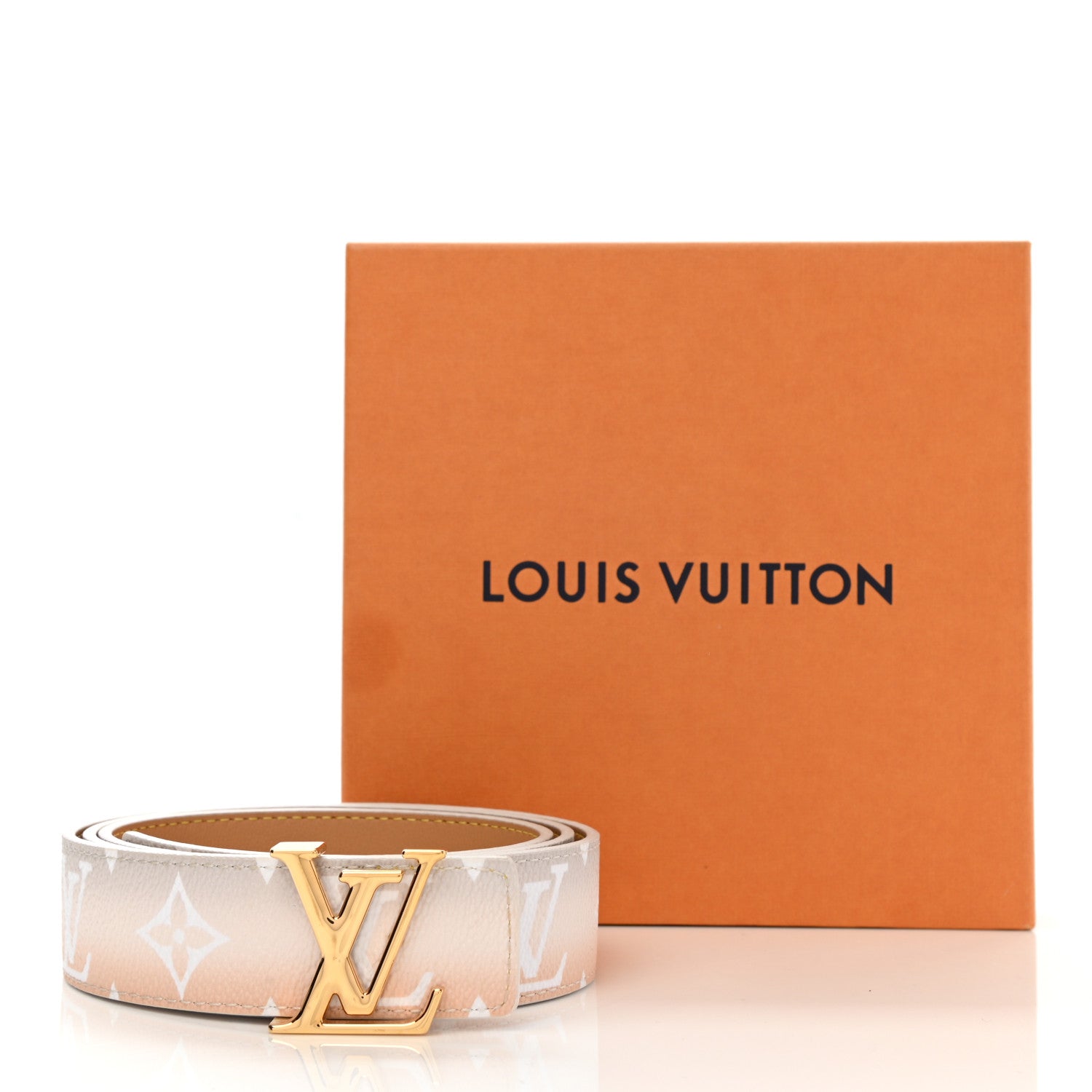 Louis Vuitton Monogram Giant By The Pool 30mm LV Iconic Reversible Belt 90 36 Brume 7 of 7