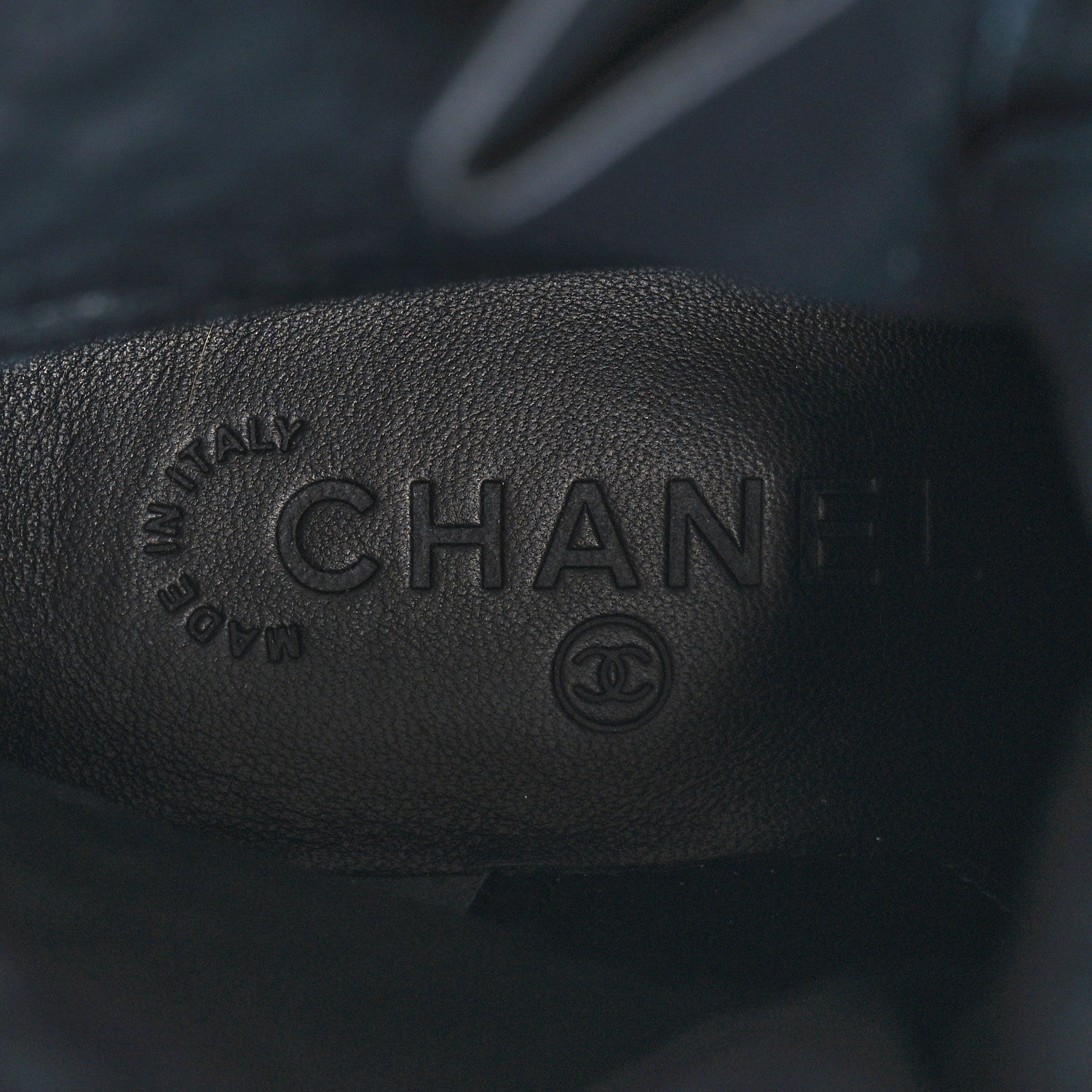 Chanel Suede Quilted CC Lace Up Combat Boots 36 Navy Black 8 of 9