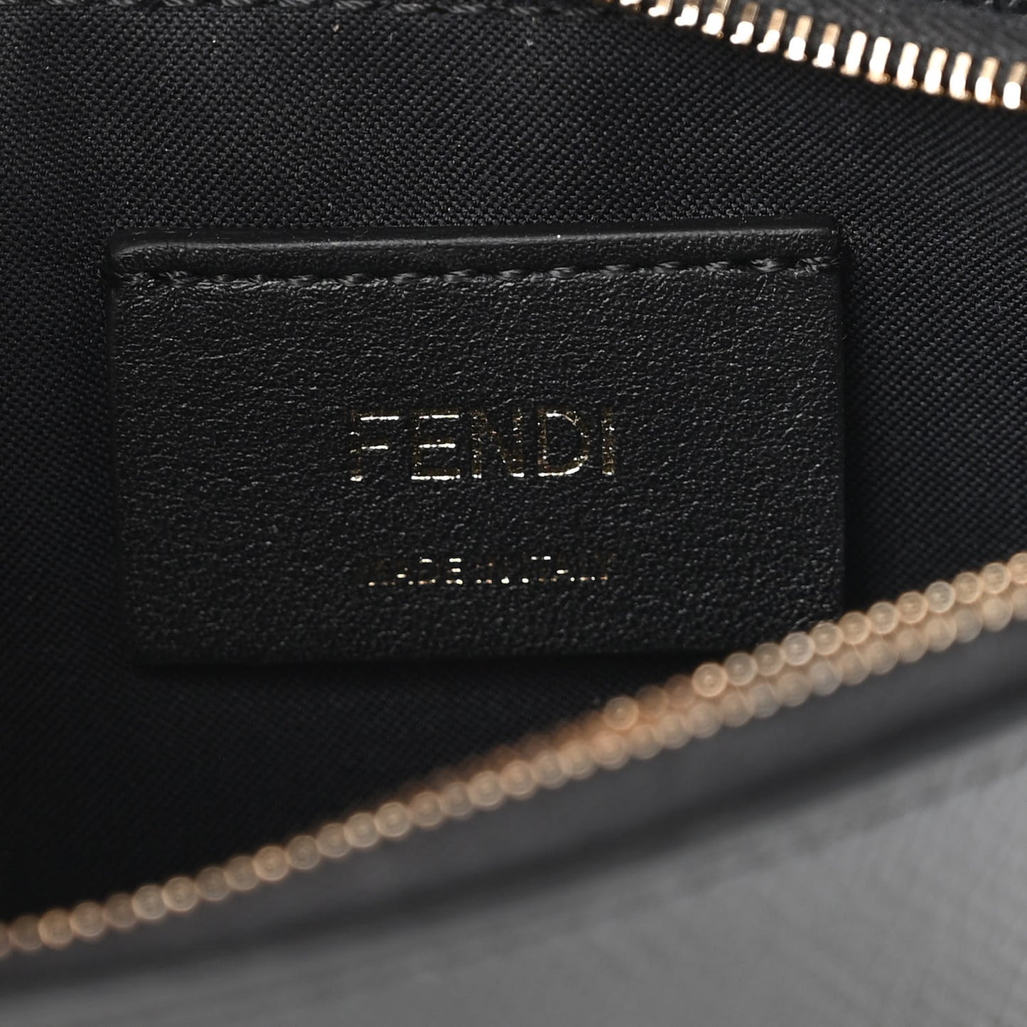 Vitello Cruise F is Fendi Bi-Color FF 1974 Embossed Medium Envelope Wallet On Chain Black Maya