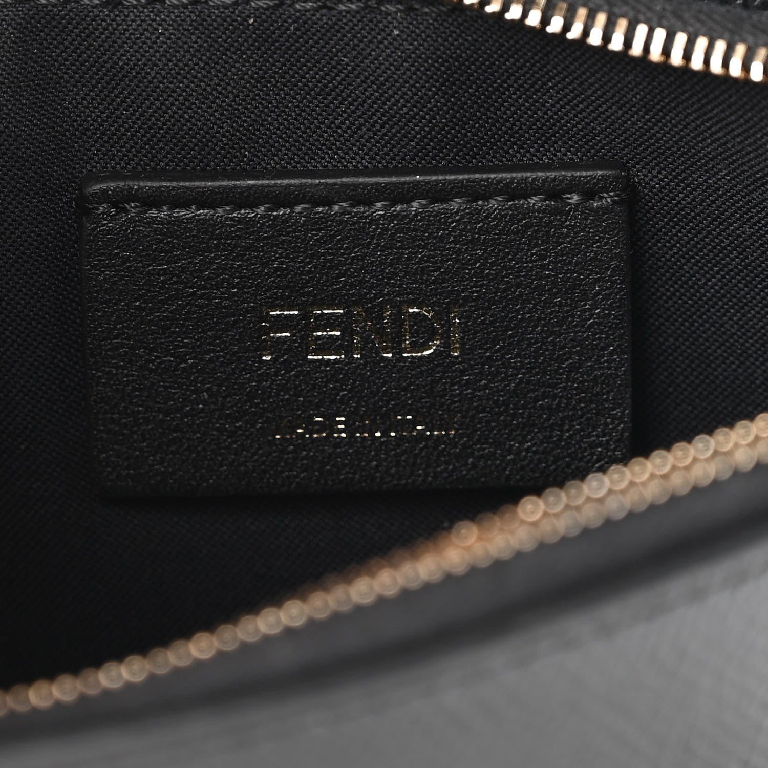 Fendi Vitello Cruise F is Fendi Bi-Color FF 1974 Embossed Medium Envelope Wallet On Chain Black Maya 6 of 10