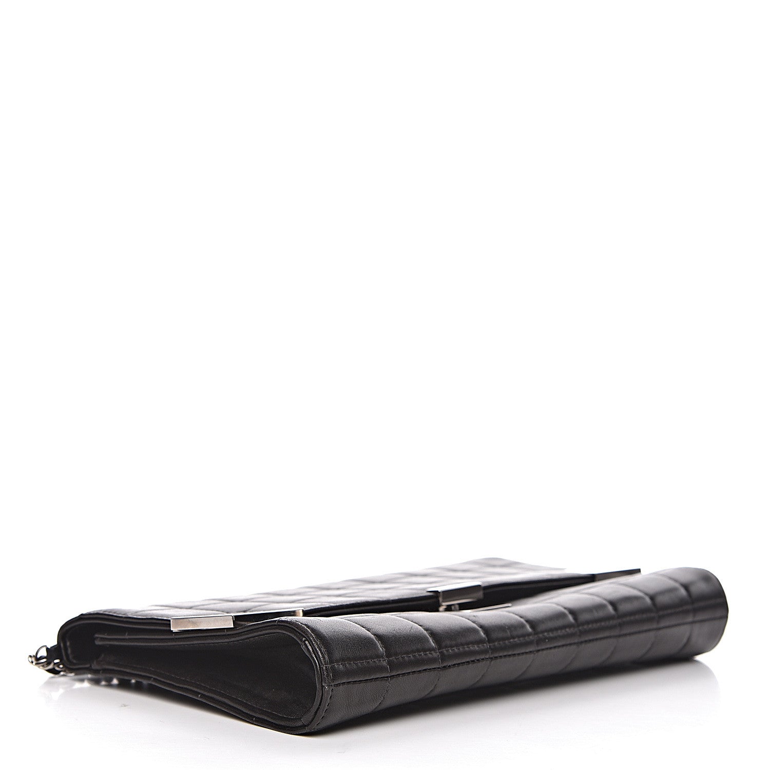 Chanel Lambskin Chocolate Bar Chain Clutch Black 4 of 15