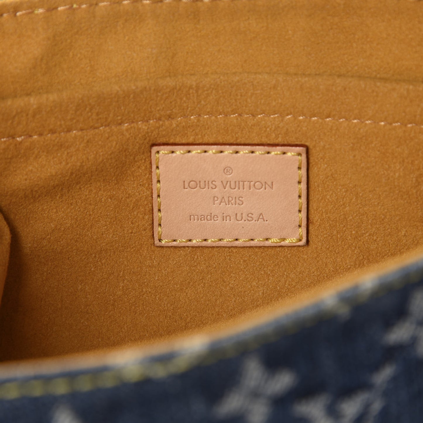 Monogram Denim Mini Pleaty Blue