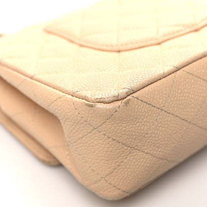 Chanel Caviar Quilted Medium Double Flap Beige 10 of 16