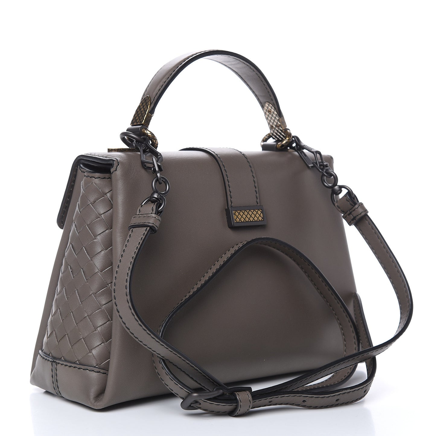 Calfskin Small Piazza Bag Steel