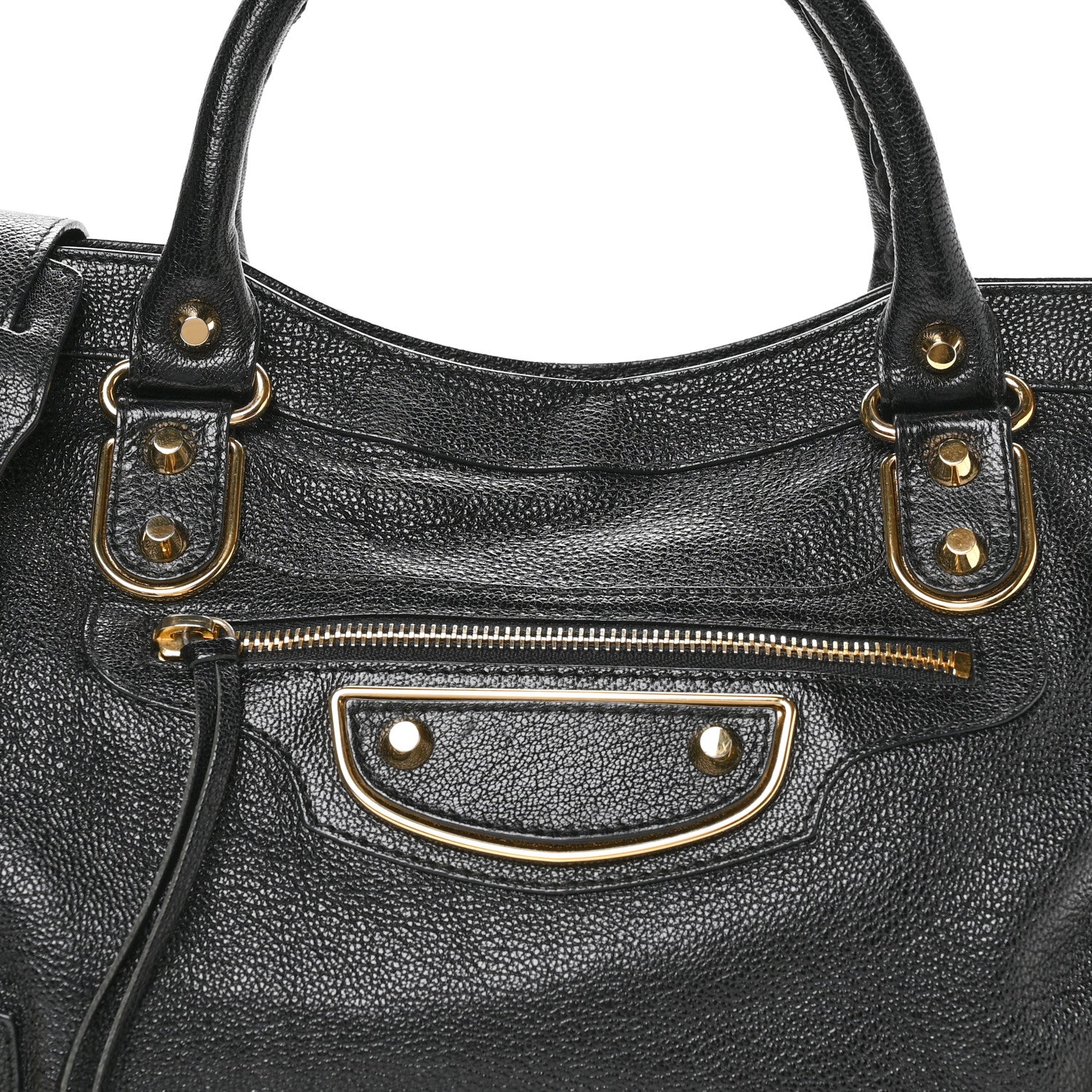 Balenciaga Chevre Gold Metallic Edge Hardware City Black 9 of 11