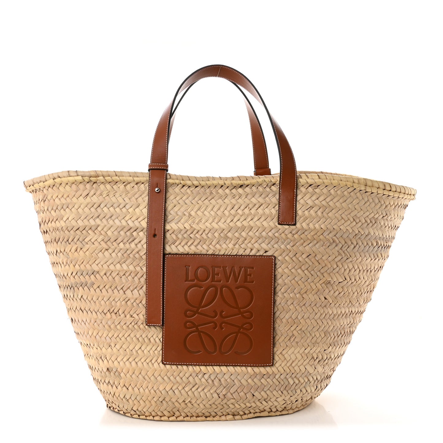 Raffia Large Basket Tote Bag Natural Tan
