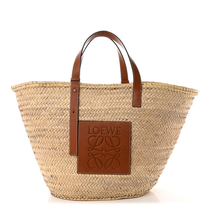 Loewe Raffia Large Basket Tote Bag Natural Tan 1 of 9