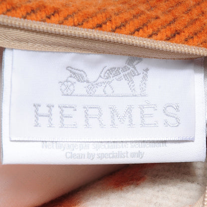 Hermes Wool Cashmere Avalon Cushion PM Ecru Pumpkin 7 of 8