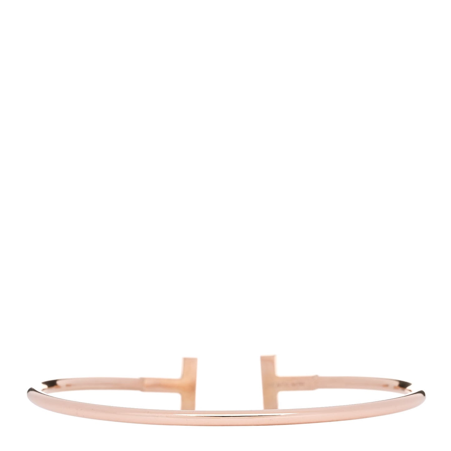 18K Rose Gold Diamond T Wire Bracelet