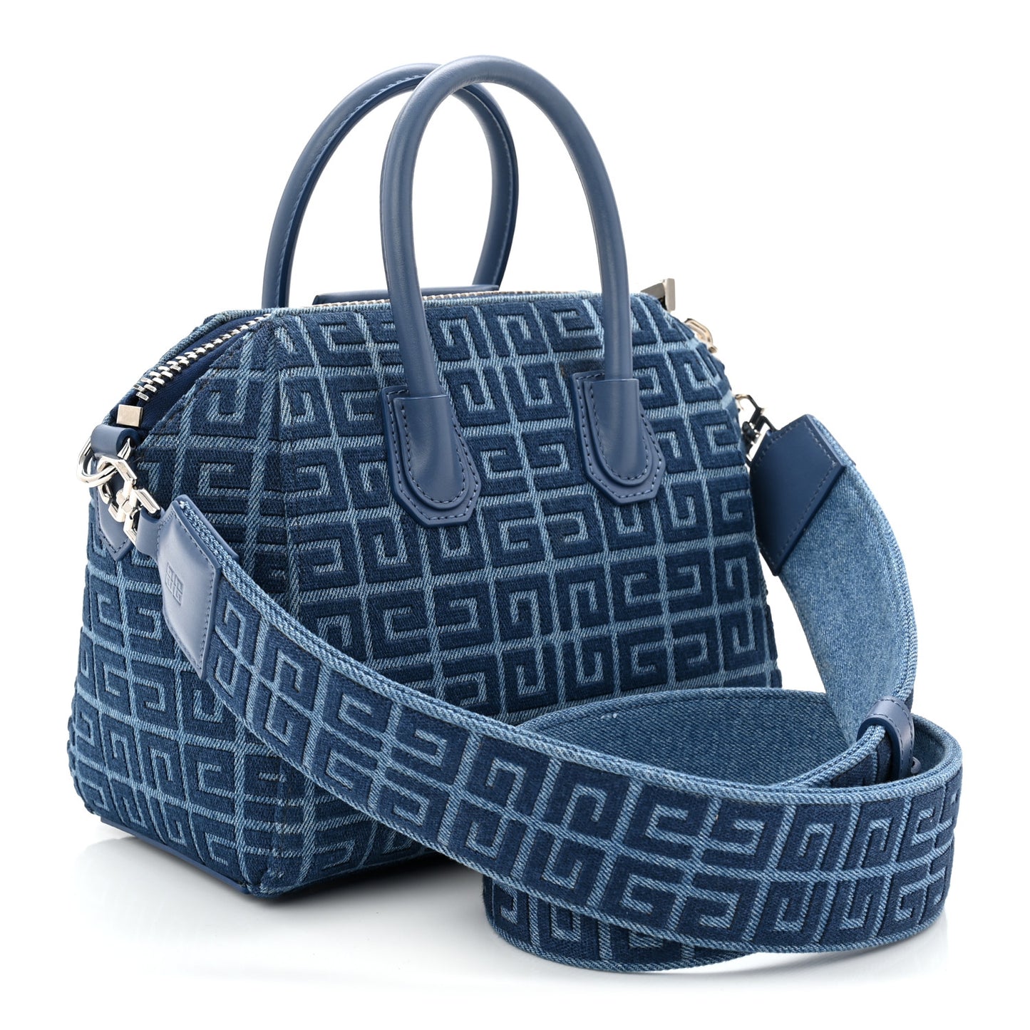 Denim Calfskin 4G Mini Antigona Blue