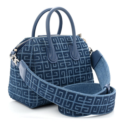 Givenchy Denim Calfskin 4G Mini Antigona Blue 3 of 11