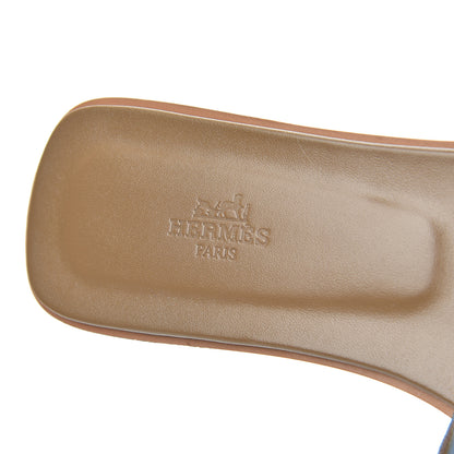 Hermes Denim Canvas Oran Sandals 40.5 Bleu Clair 6 of 9