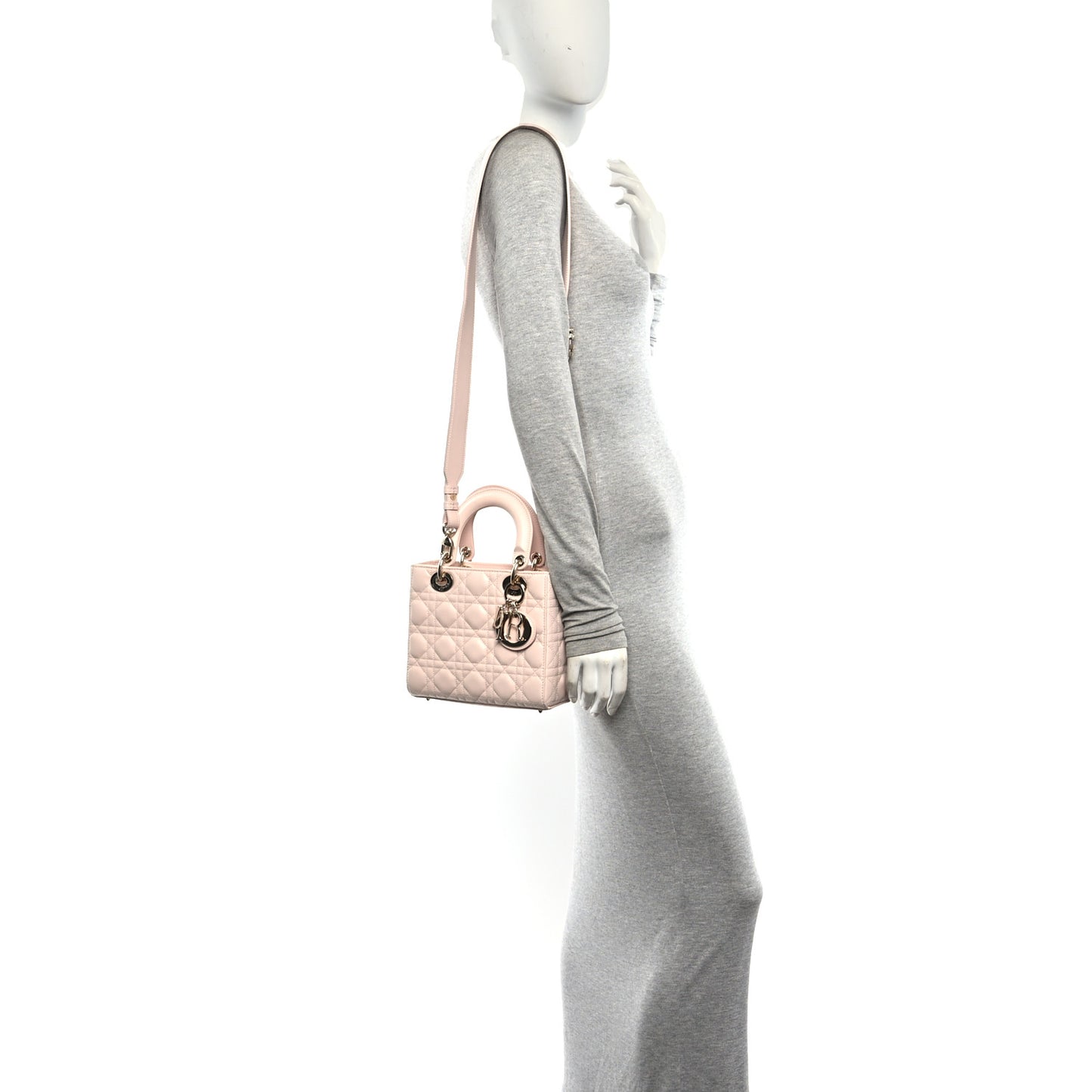 Lambskin Cannage Small My ABCDior Lady Dior Light Pink