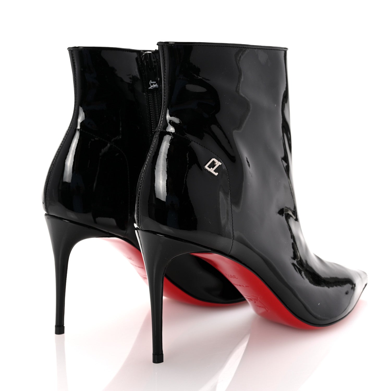 Christian Louboutin Patent Sporty Kate Booty 85 Ankle Boots 39.5 Black 5 of 9
