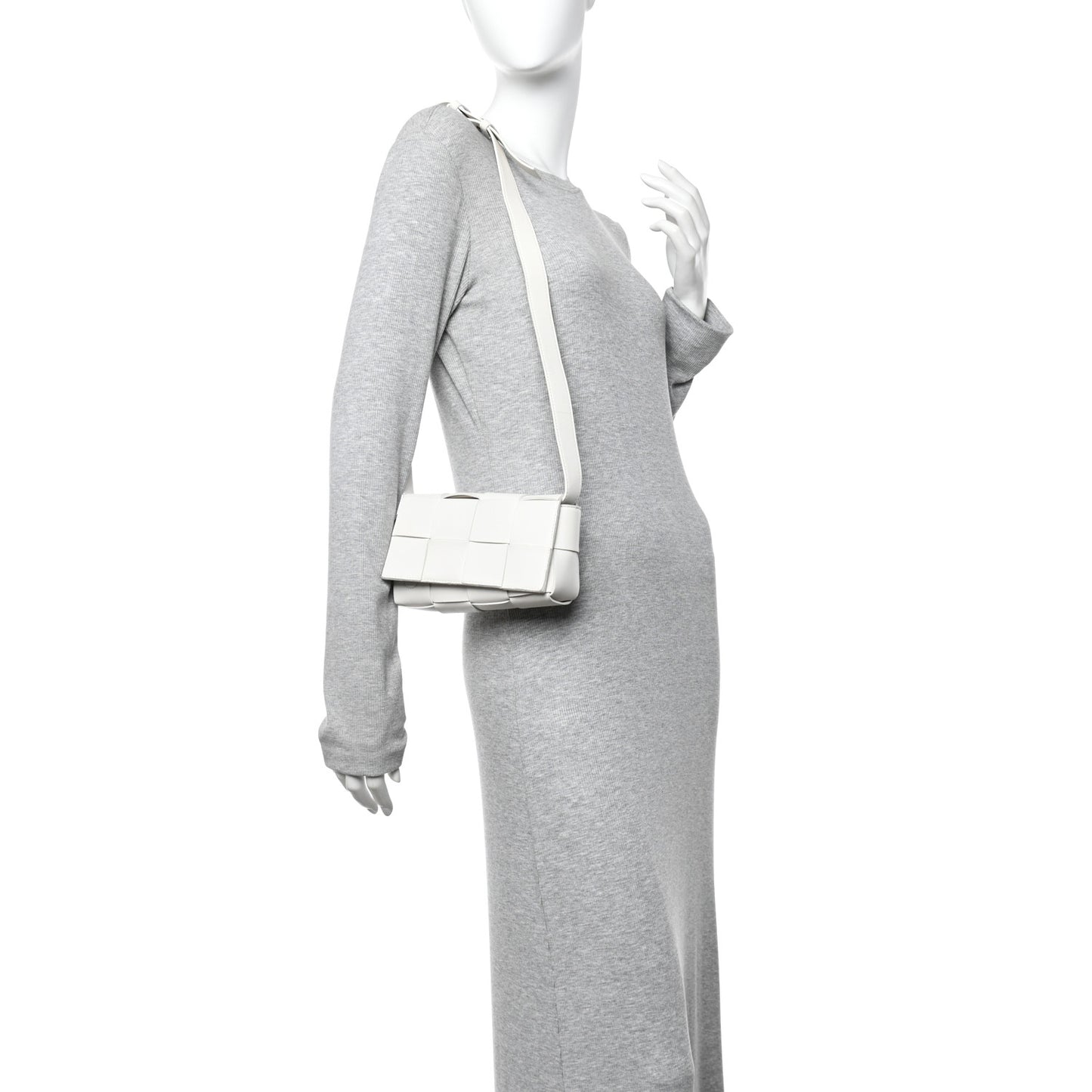 Nappa Maxi Intreccio The Belt Cassette Bag White