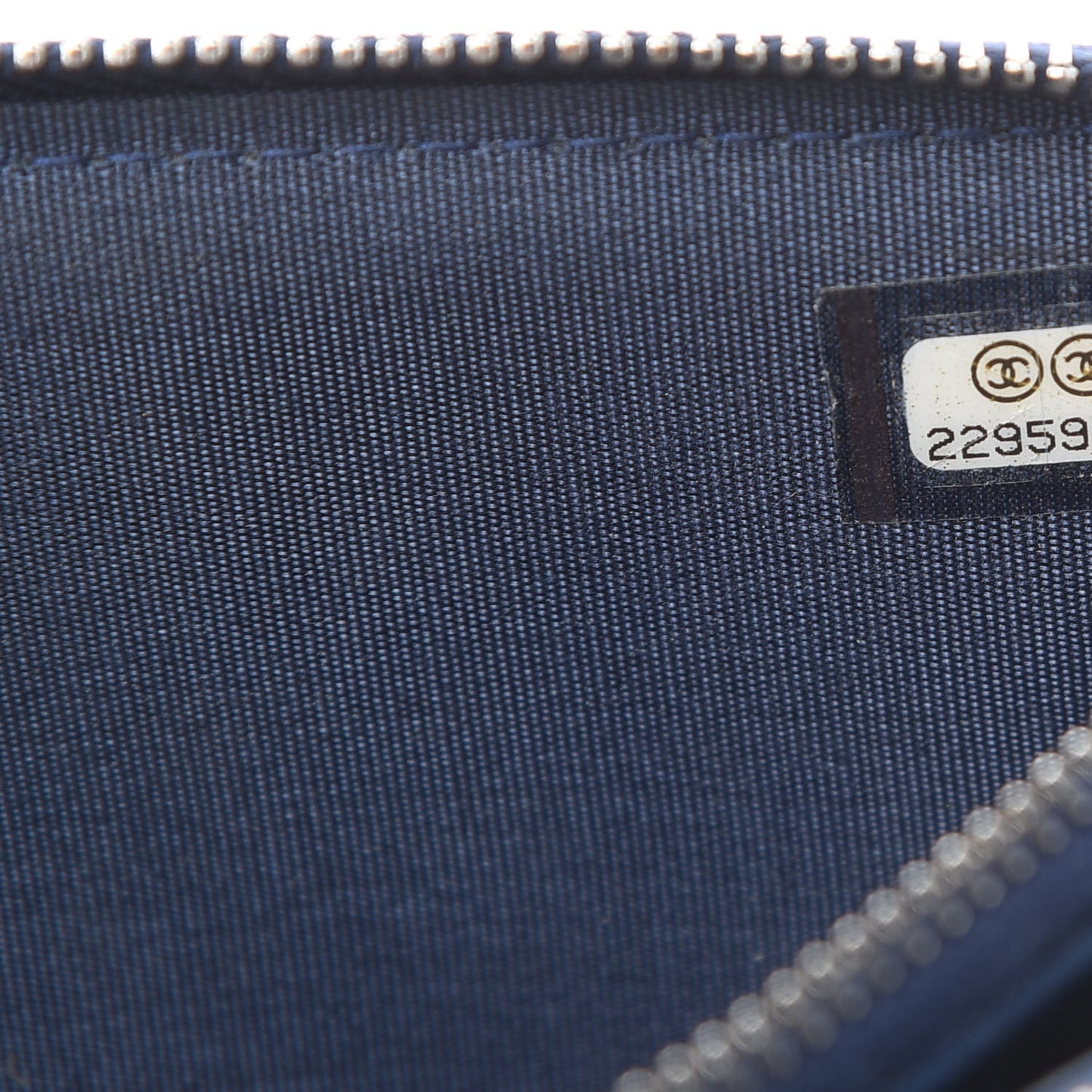 Calfskin Quilted Small Boy Clutch With Chain Navy