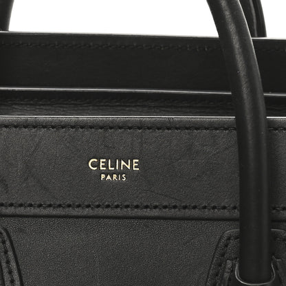 Celine Smooth Calfskin Nano Luggage Black 7 of 10
