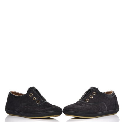 Louis Vuitton Nubuck Embossed Monogram Popincourt Sneakers 36 Black 5 of 11