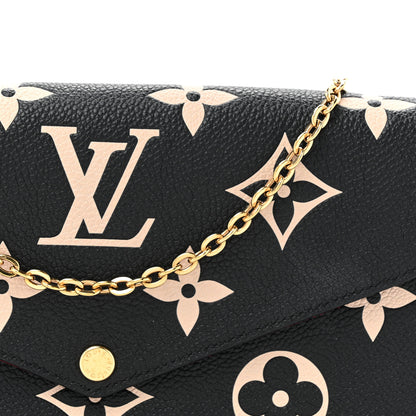 Louis Vuitton Empreinte Monogram Giant Felicie Pochette Black Beige 8 of 16