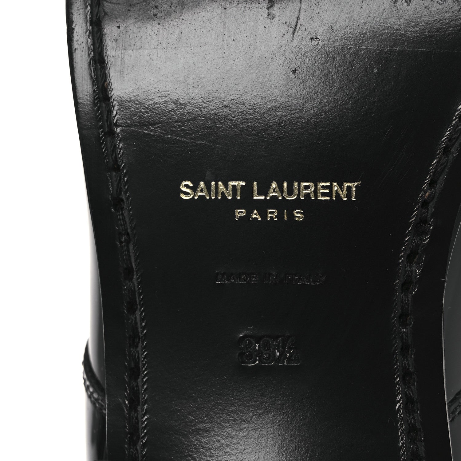 Saint Laurent Patent Baltimora Lace Up Derby Shoes 39.5 Black 8 of 12