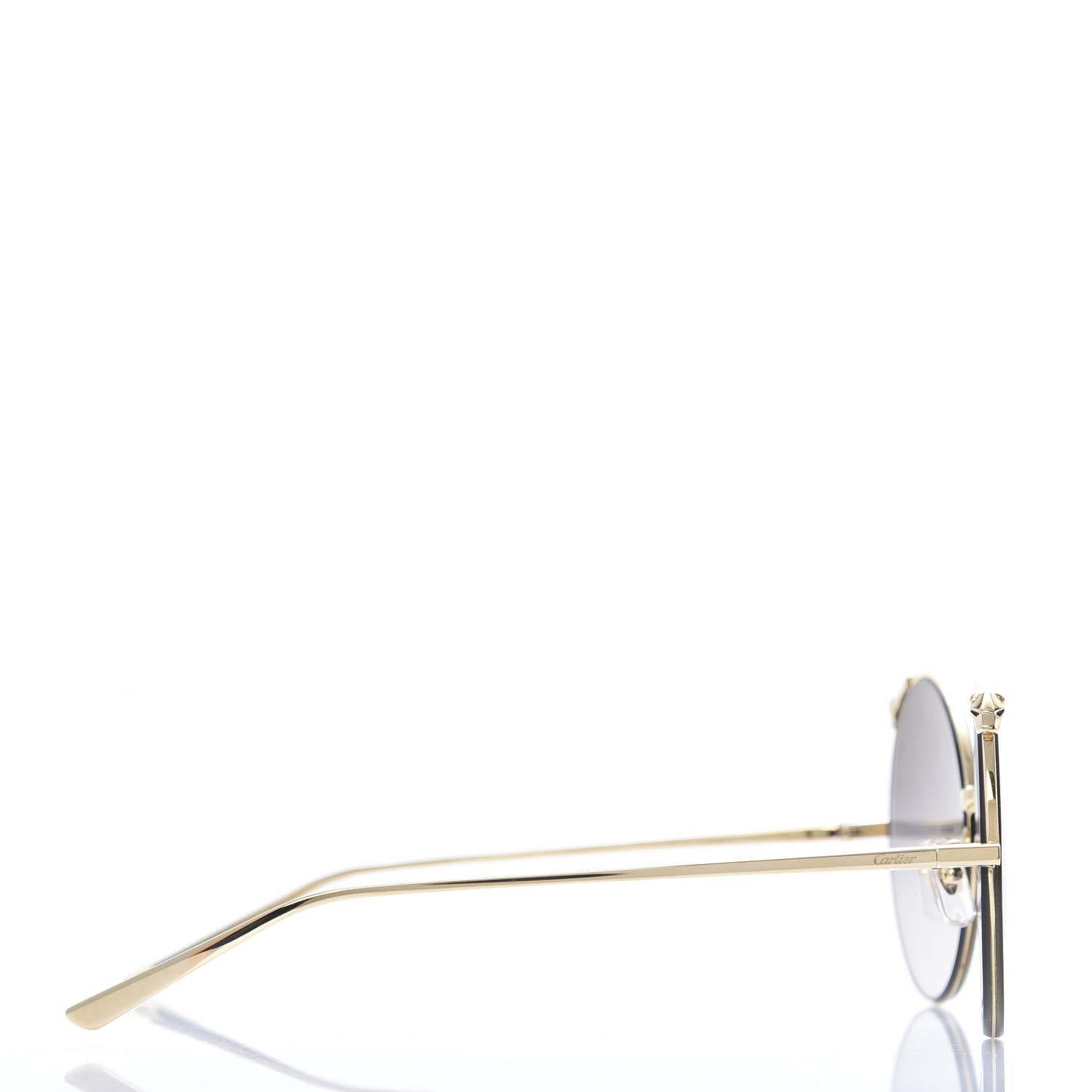 Cartier Panthere De Round Sunglasses Gold 3 of 9
