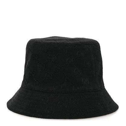 Gucci Canvas Monogram Reversible Bucket Hat L Black Beige 4 of 15