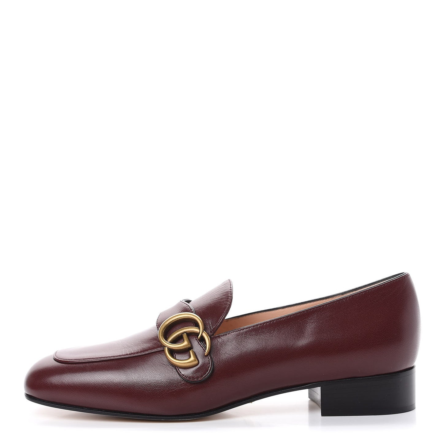 Malaga Kid Womens GG Marmont Loafers 38.5 Vintage Bordeaux