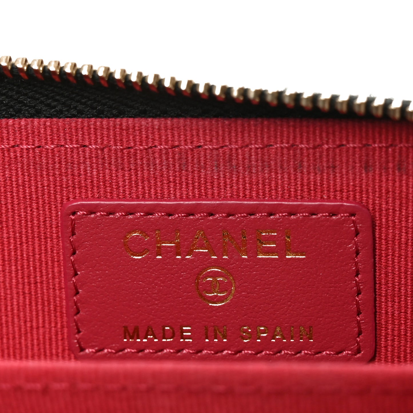 Lambskin Quilted Chanel 19 Zip Around Coin Purse Wallet Black