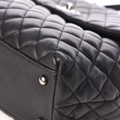 Chanel Caviar Quilted Large Coco Handle Flap Grey 10 of 12