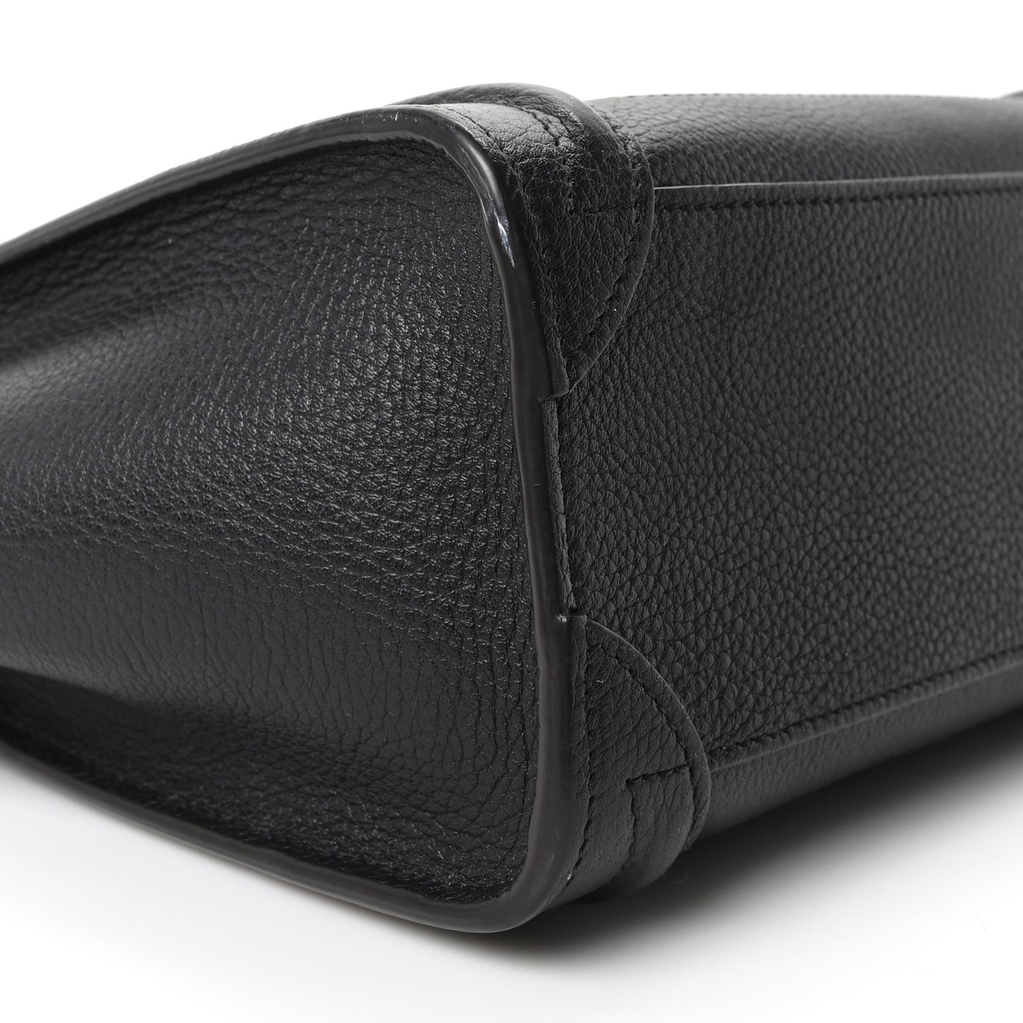 Drummed Calfskin Nano Luggage Black