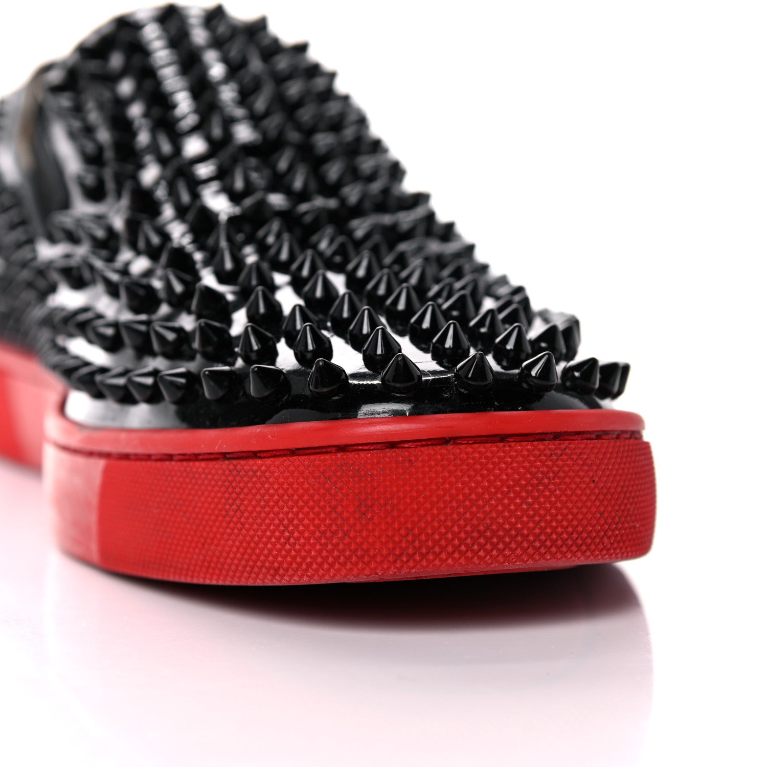 Christian Louboutin Patent Spikes Mens Roller Boat Flats 44 Black 11 of 14