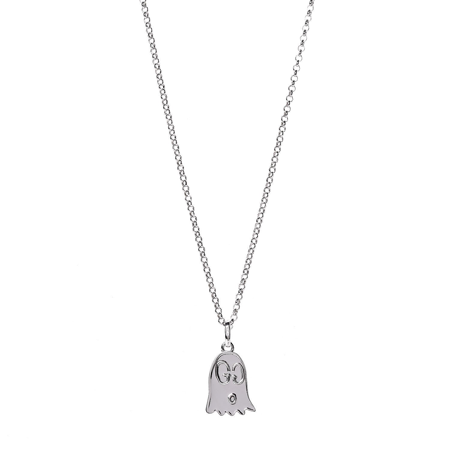 Gucci Sterling Silver GucciGhost Pendant Necklace 1 of 6