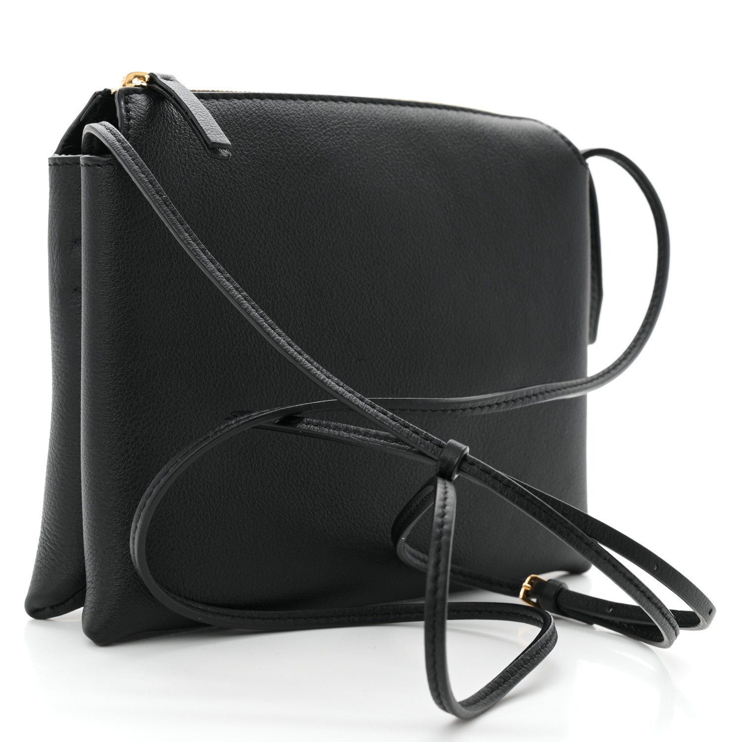 The Row Matte Grained Calfskin Mini Nu Twin Bag Black 3 of 9