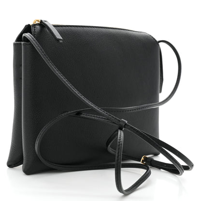The Row Matte Grained Calfskin Mini Nu Twin Bag Black 3 of 9
