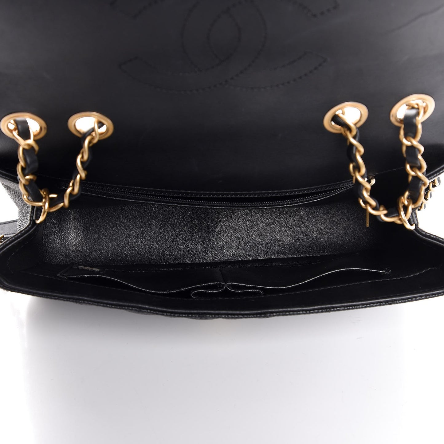 Caviar Quilted Medium CC Filigree Flap Black