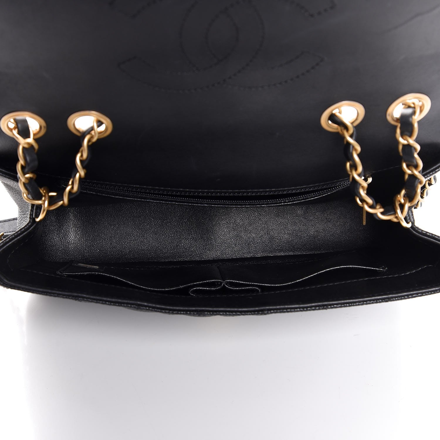 Chanel Caviar Quilted Medium CC Filigree Flap Black 6 of 8